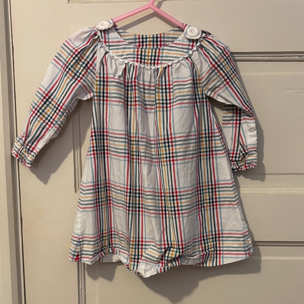 Hanna Andersson Multicolor Plaid Kids Casual Dress